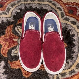 Vans women’s Burgundy Slip-On Sneakers